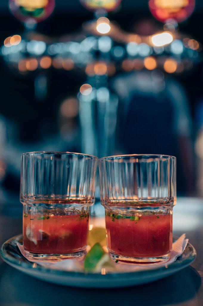 Glas på bardisken